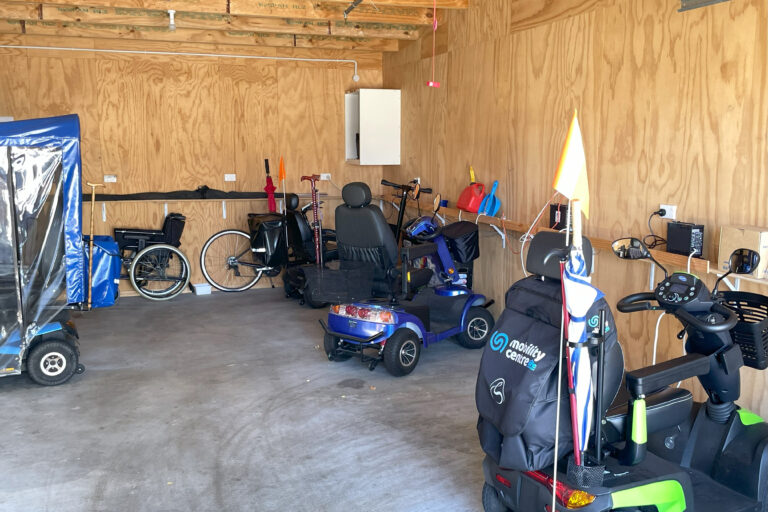 Secure scooter shed at Freeman Court